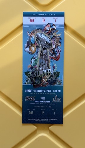 Biglietto super bowl liv - 54,